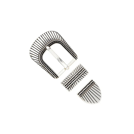 Starburst Stripe 3 Piece Buckle Set 1 Inch.