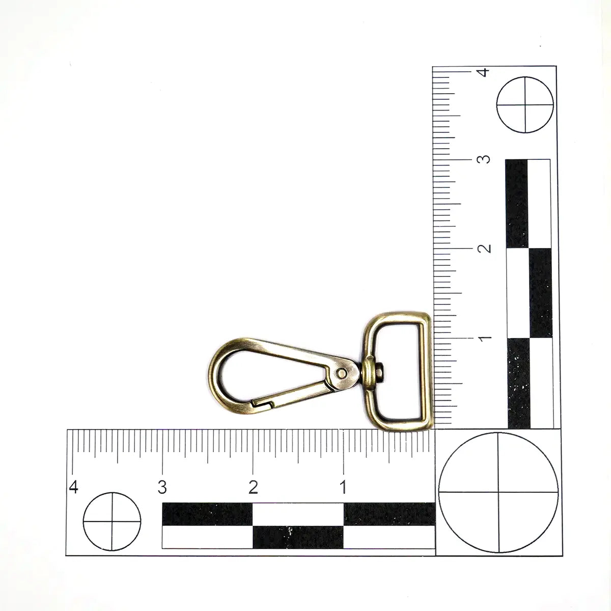 Antique Brass Lever Swivel Snap, 1 inch.