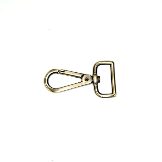 Antique Brass Lever Swivel Snap, 1 inch.