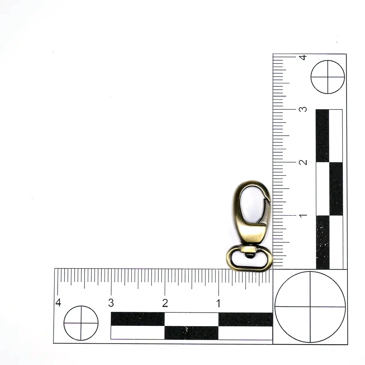 Antique Brass Lever Swivel Snap, 5/8 Inch.