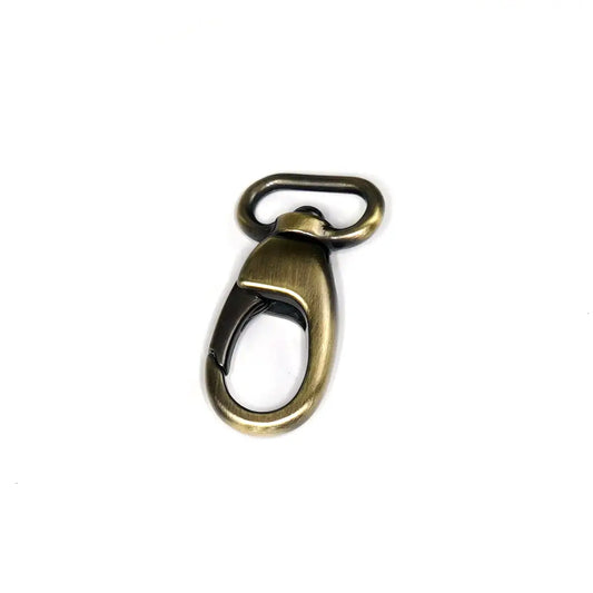 Antique Brass Lever Swivel Snap, 5/8 Inch.