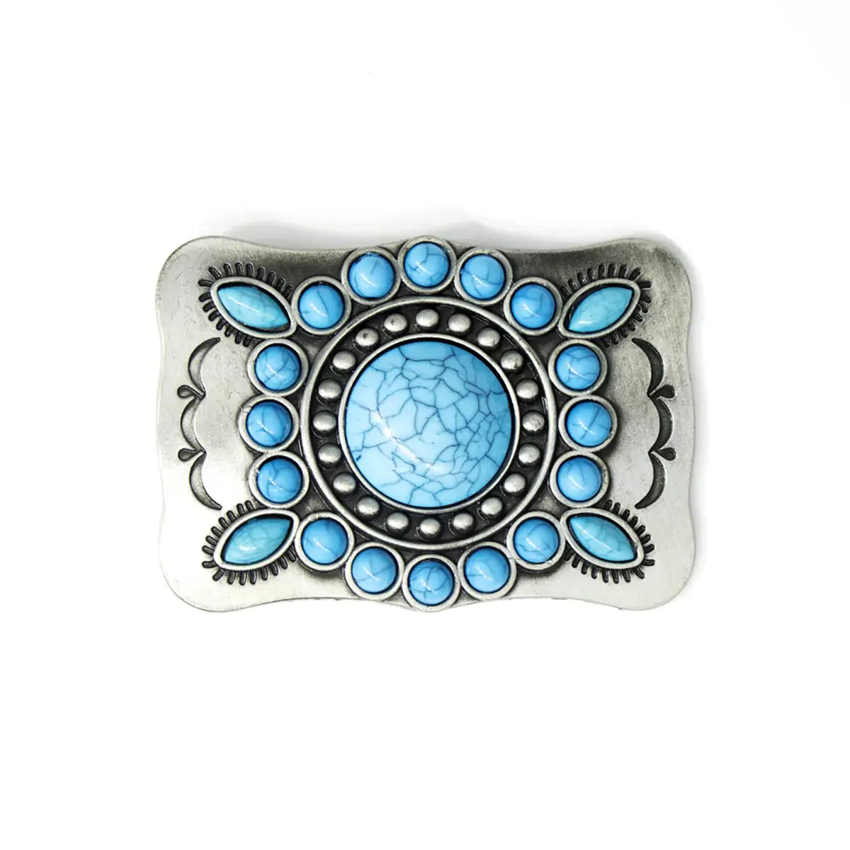 Turquoise Stone Plaque Trophy Buckle.
