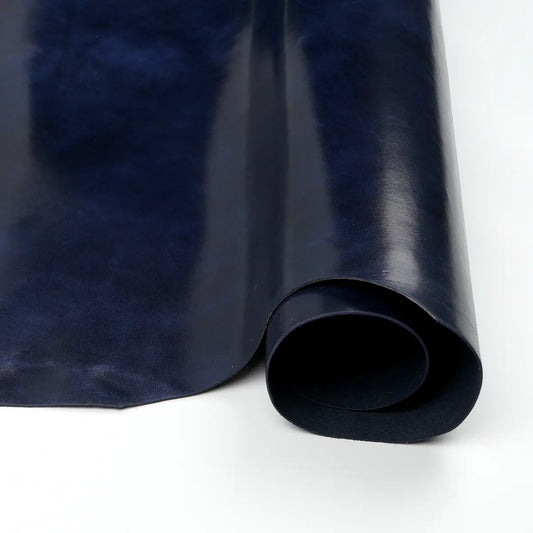 Wickett & Craig Harness Leather - Navy - Utility Grade.