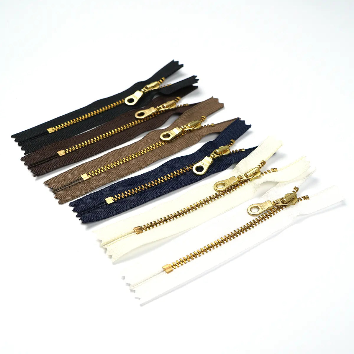 YKK 4.5 Brass Bag Zipper with Donut Pull 4 Inch.