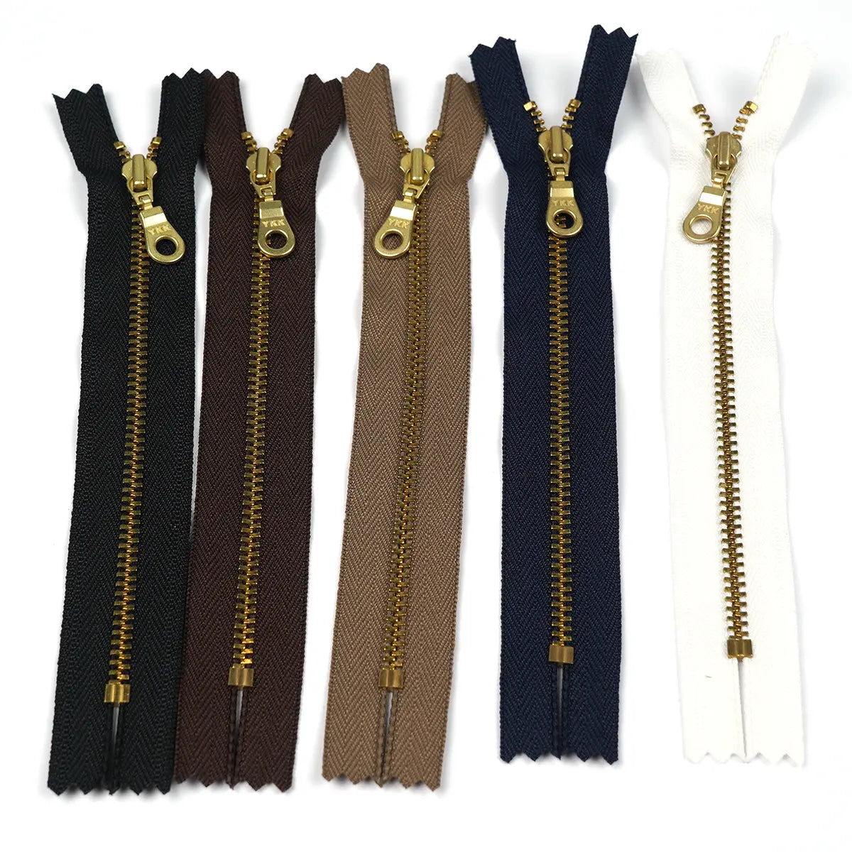 YKK 4.5 Brass Bag Zipper with Donut Pull 6 Inch.