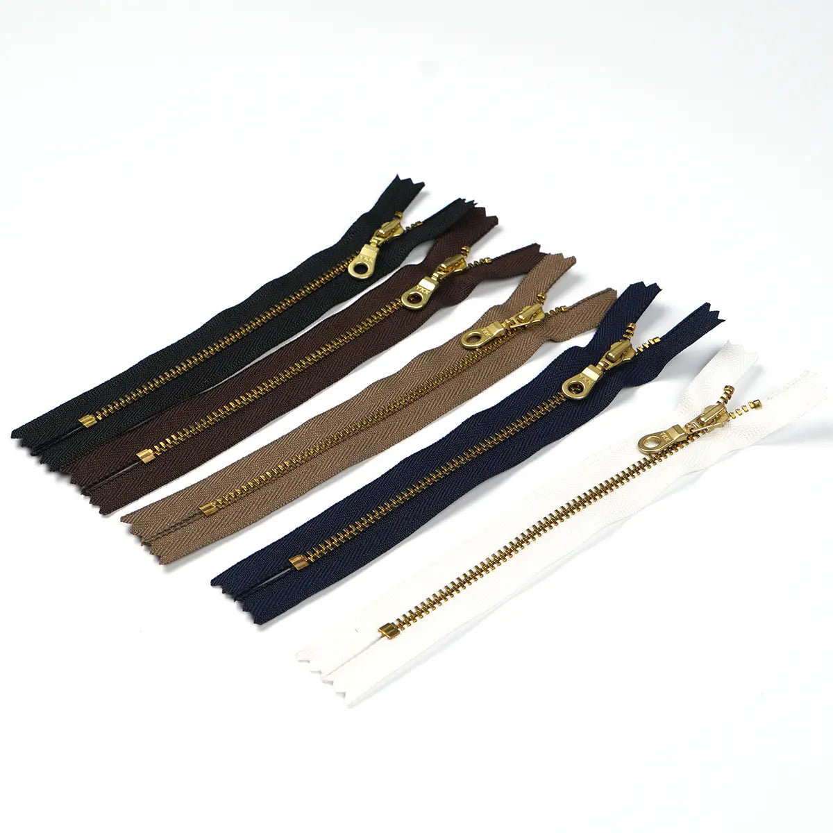 YKK 4.5 Brass Bag Zipper with Donut Pull 6 Inch.