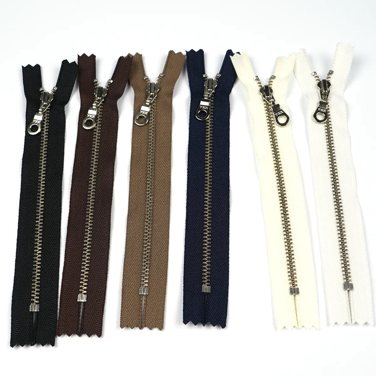 YKK 4.5 Nickel Bag Zipper with Donut Pull 6 Inch.