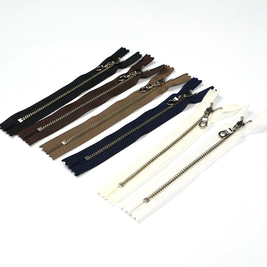 YKK 4.5 Nickel Bag Zipper with Donut Pull 6 Inch.